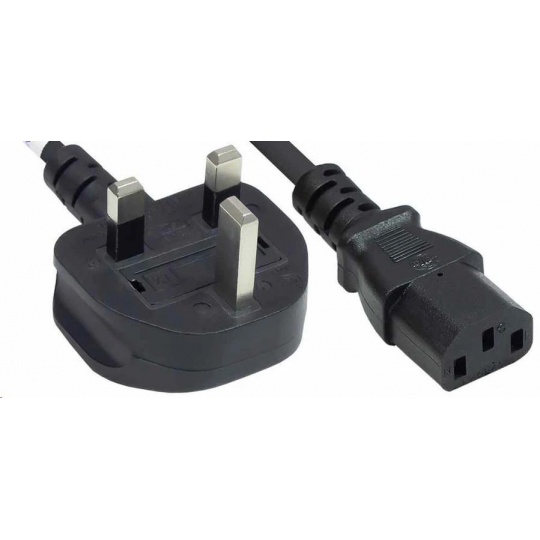 Manhattan nabíjecí kabel, Power Cord UK 3-pin, C13 to BS 1363 (UK plug), 1.8m, černá