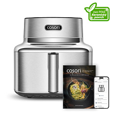 Cosori Iconic Single chytrá horkovzdušná fritéza 6,2 L nerez Cosori Iconic Single chytrá horkovzdušná fritéza 6,2 L nerez