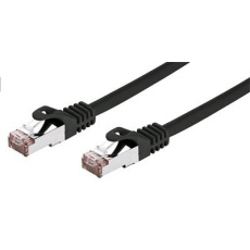 C-TECH kabel patchcord Cat6, FTP, černý, 1m