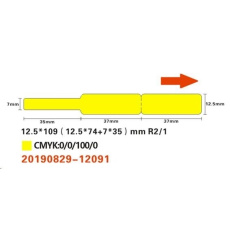 Niimbot štítky na kabely RXL 12,5x109mm 65ks Yellow pro D11 a D110