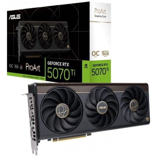 ASUS VGA NVIDIA GeForce ProArt RTX 5070 Ti OC 16GB GDDR7, RTX 5070 Ti OC, 16GB GDDR6X, 2xDP, 1xHDMI, 1x USB-C ASUS VGA NVIDIA GeForce ProArt RTX 5070 Ti OC 16GB GDDR7, RTX 5070 Ti OC, 16GB GDDR6X, 2xDP, 1xHDMI, 1x USB-C