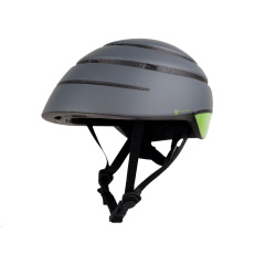 Acer Foldable Helmet (skládací helma), šedá se zeleným reflexním pruhem vzadu, velikost L (60-63 cm), 375 gr