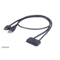 AKASA HDD adaptér Flexstor ESATA, 2,5" SATA HDD/SSD na E-SATA, 40cm