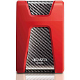 BAZAR - ADATA Externí HDD 1TB USB 3.1 DashDrive Durable HD650, červený (gumový, nárazu odolný) - Poškozený obal (Komplet
