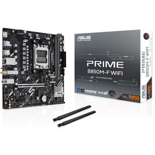 ASUS MB Sc AM5 PRIME B850M-F WIFI, AMD B850, 2x DDR5, WiFi, 1xHDMI, mATX ASUS MB Sc AM5 PRIME B850M-F WIFI, AMD B850, 2x DDR5, WiFi, 1xHDMI, mATX