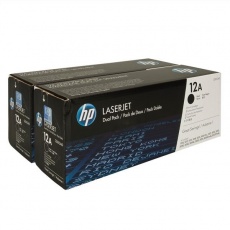 HP 12A Black 2-pack LJ Toner Cart, Q2612AD (2,000 / 2,000 pages) HP 12A Black 2-pack LJ Toner Cart, Q2612AD (2,000 / 2,000 pages)