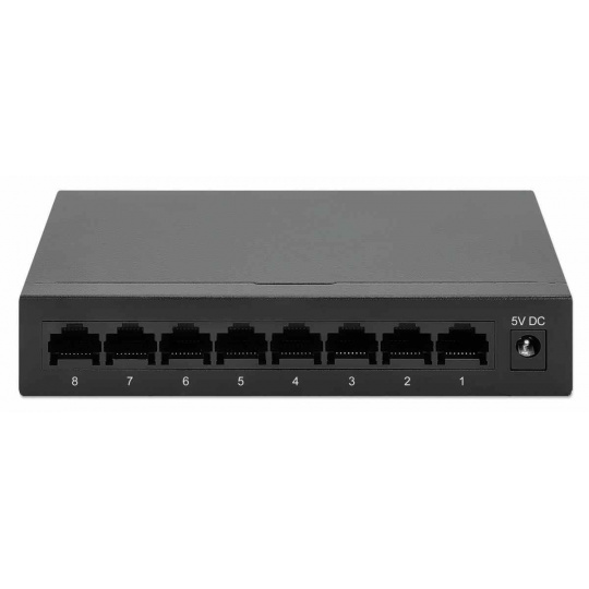 Intellinet 8-Port Gigabit Ethernet Switch, kovový