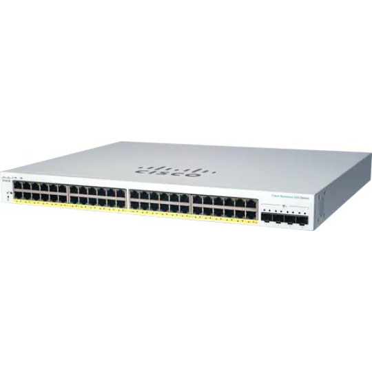 Cisco switch CBS220-48P-4X-EU (48xGbE,4xSFP+,48xPoE+,382W) - REFRESH