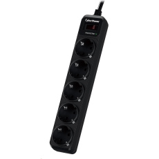 CyberPower Surge Buster™ 5 zásuvek, 1.8m, German, New - Poškozený obal - BAZAR CyberPower Surge Buster™ 5 zásuvek, 1.8m, German, New - Poškozený obal - BAZAR