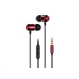 WG - Sluchátka HF stereo 3.5 mm Jack, červená