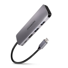 BAZAR - AXAGON HMC-5, USB 3.2 Gen 1 hub, porty 2x USB-A, HDMI, SD/microSD slot, PD 100W, kabel USB-C 20cm - Po opravě