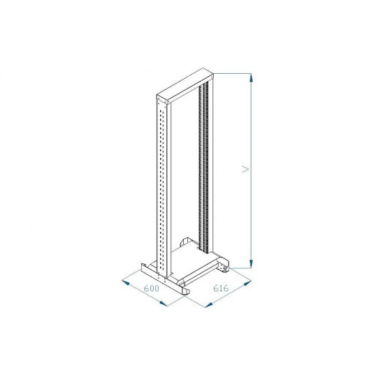 TRITON 19" montážní rám 42U, jednodílný