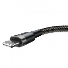 Baseus Cafule nabíjecí / datový kabel USB na Lightning 2,4A 1m, šedá-černá Baseus Cafule nabíjecí / datový kabel USB na Lightning 2,4A 1m, šedá-černá