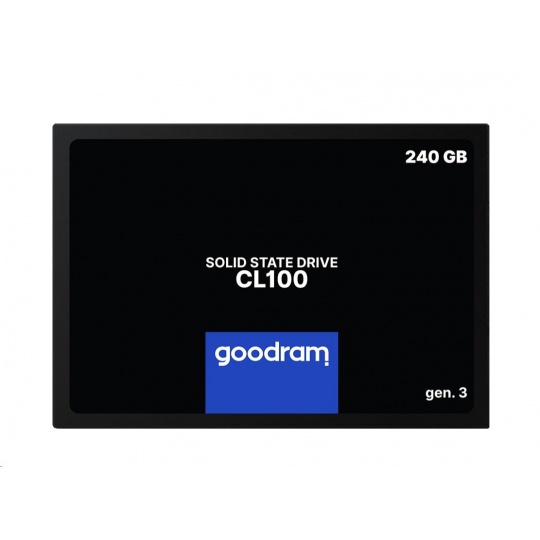 GOODRAM SSD CL100 Gen.3 240GB SATA III 7mm, 2,5" (R: 520MB/s; W 400MB/s)