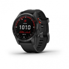 Garmin fenix 7s PRO Solar, Gray/ Black Silicone Band Garmin fenix 7s PRO Solar, Gray/ Black Silicone Band