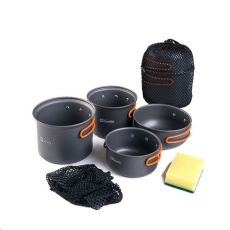 ROZBALENO - Naturehike set hliníkového nádobí 4v1 480g - Poškozený obal (Komplet) ROZBALENO - Naturehike set hliníkového nádobí 4v1 480g - Poškozený obal (Komplet)