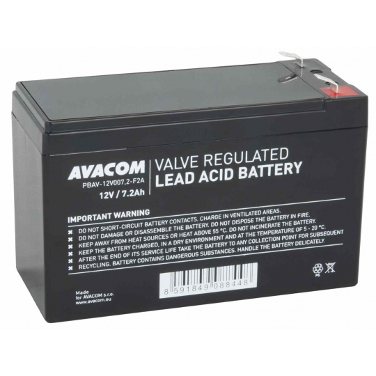 AVACOM baterie 12V 7,2Ah F2 (PBAV-12V007,2-F2A)