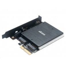 AKASA adaptér pro M.2 PCIe a M.2 SATA s RGB LED a chladičem