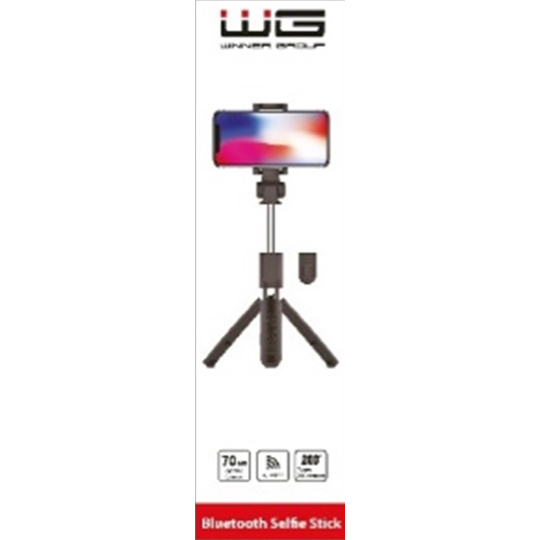 Teleskopická tyč pro selfie foto s bluetooth ovladačem WG 8/black - poskozen obal