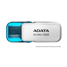 ADATA Flash Disk 16GB UV240, USB 2.0 Dash Drive, bílá ADATA Flash Disk 16GB UV240, USB 2.0 Dash Drive, bílá