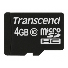 TRANSCEND MicroSDHC karta 4GB Class 10, bez adaptéru