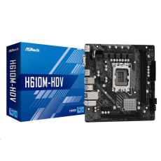 BAZAR - ASRock MB Sc LGA1700 H610M-HDV, Intel H610, 2xDDR4, 1xDP, 1xHDMI, 1xVGA, mATX - Po opravě (Komplet) BAZAR - ASRock MB Sc LGA1700 H610M-HDV, Intel H610, 2xDDR4, 1xDP, 1xHDMI, 1xVGA, mATX - Po opravě (Komplet)
