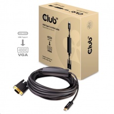 Club3D Kabel aktivní USB Typ C na VGA (M/M), 5m Club3D Kabel aktivní USB Typ C na VGA (M/M), 5m