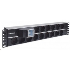 Intellinet 19" 2U Rackmount 15-Way Power Strip - German Type, rozvodný panel, 15x DE zásuvka, 3m kabel