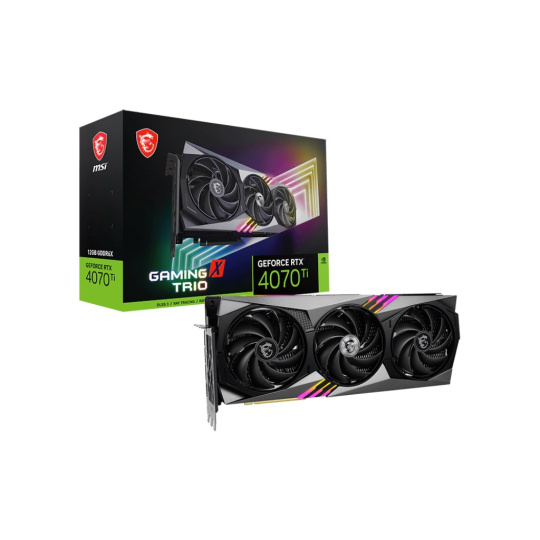 BAZAR - MSI VGA NVIDIA GeForce RTX 4070 Ti GAMING X TRIO 12G, RTX 4070 Ti, 12GB GDDR6X, 3xDP, 1xHDMI - Po opravě (Bez př
