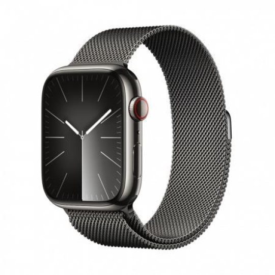 APPLE Watch Series 9 GPS + Cellular 45mm Graphite Stainless Steel Case with Graphite Milanese Loop