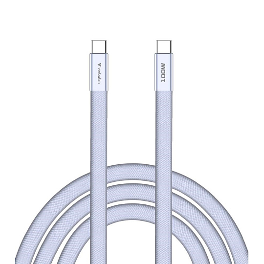 VERBATIM Kabel Sync & Charge SoftTouch USB-C, 100W, 120cm, fialová VERBATIM Kabel Sync & Charge SoftTouch USB-C, 100W, 120cm, fialová