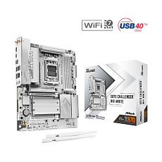 ASRock MB Sc AM5 X870 Challenger WiFi WHITE, AMD X870, 4xDDR5, 1xHDMI, 2xUSB4, WiFi