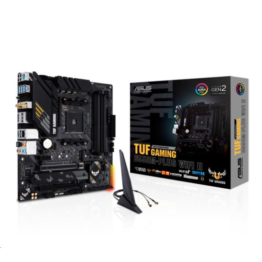 ASUS MB Sc AM4 TUF GAMING B550M-PLUS WIFI II, AMD B550, 4xDDR4, 1xDP, 1xHDMI, WI-FI, mATX (5 LET ZÁRUKA) ASUS MB Sc AM4 TUF GAMING B550M-PLUS WIFI II, AMD B550, 4xDDR4, 1xDP, 1xHDMI, WI-FI, mATX (5 LET ZÁRUKA)