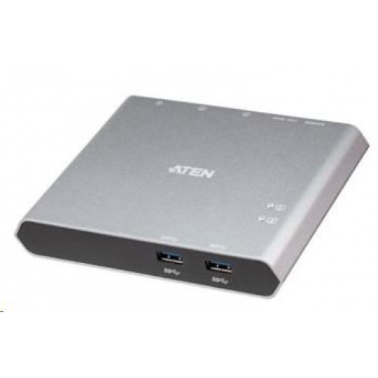 ATEN 2-Port USB-C Gen 1 Dock Switch with Power Pass-through