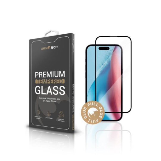 RhinoTech tvrzené ochranné 3D sklo pro Apple iPhone 15