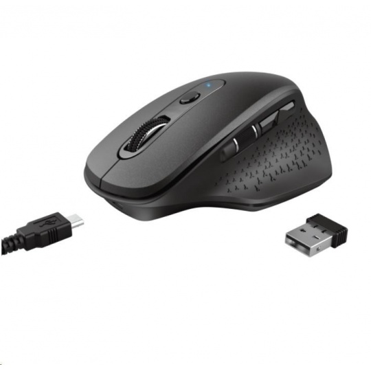 TRUST bezdrátová Myš Ozaa Rechargeable Wireless Mouse - black