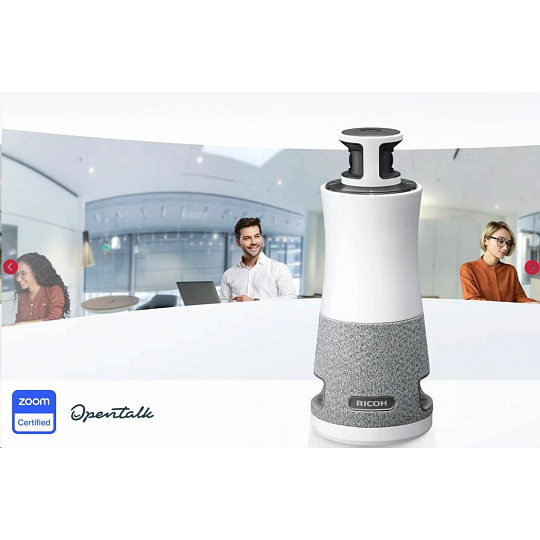 RICOH MEETING 360 V2 3-in-1, 360° P-n-P Conference Cam/Mic/Speaker, 1920x1080, 3.6m/6m Video/Audio RICOH MEETING 360 V2 3-in-1, 360° P-n-P Conference Cam/Mic/Speaker, 1920x1080, 3.6m/6m Video/Audio