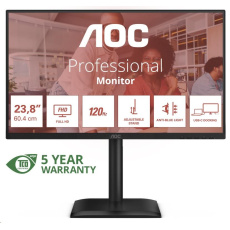 AOC MT 23,8" 24E4CV - 1920x1080,IPS,120Hz,1xHDMI,1xDP,USBhub,USB-C,PD,RJ45,Repro,Pivot AOC MT 23,8" 24E4CV - 1920x1080,IPS,120Hz,1xHDMI,1xDP,USBhub,USB-C,PD,RJ45,Repro,Pivot