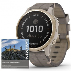 Garmin GPS sportovní hodinky fenix6S PRO Solar, LightGold/Suede Band (MAP/Music) Garmin GPS sportovní hodinky fenix6S PRO Solar, LightGold/Suede Band (MAP/Music)