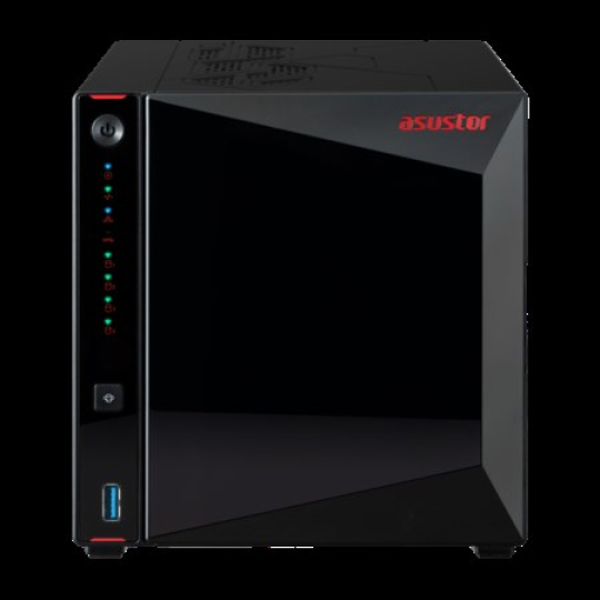 Asustor Nimbustor 4 Gen2  AS5404T 4 Bay NAS, Quad-Core 2.0GHz CPU, Dual 2.5GbE Ports, 4GB DDR4, Four M.2 SSD Slots (Disk