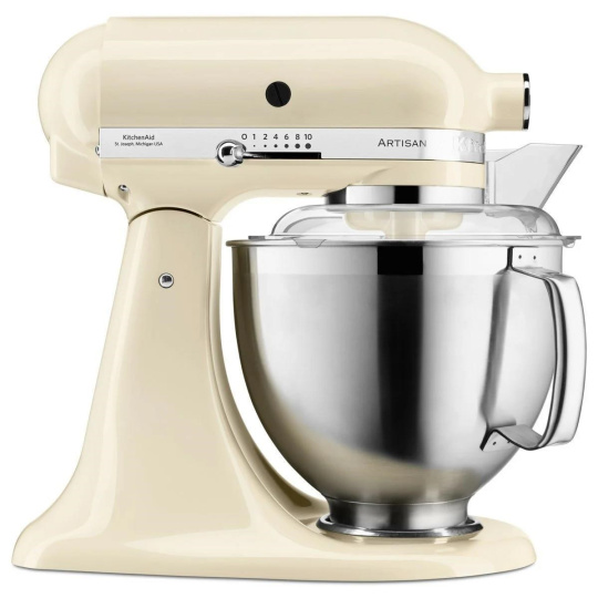 KitchenAid Artisan 5KSM185PSEAC Kuchyňský robot - 10 rychlostí, planetární systém, celokovová konstrukce, mandlová