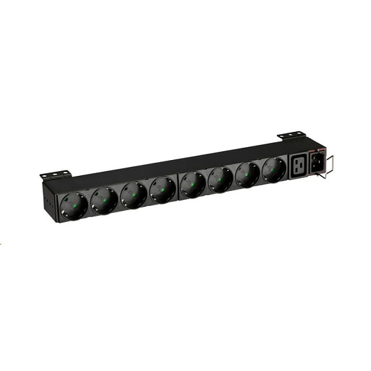Eaton FlexPDU, 1U, vstup C20, 4 kW, 16 A, 200-240 V, zásuvky: (1) C19/(8) SHUKO, DIN Eaton FlexPDU, 1U, vstup C20, 4 kW, 16 A, 200-240 V, zásuvky: (1) C19/(8) SHUKO, DIN