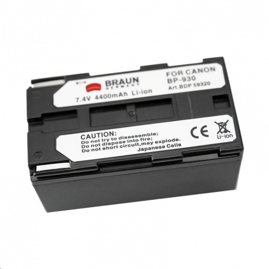 Braun akumulátor CANON BP-930, BP-945, 4400mAh