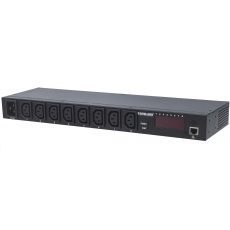 Intellinet rozvodný panel PDU, 8x C13 zásuvka, rack 1U, odpojitelný kabel 16A, monitoring