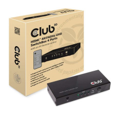 Club3D Video switch 4:1 HDMI 2.0 4K60Hz UHD, 4 porty Club3D Video switch 4:1 HDMI 2.0 4K60Hz UHD, 4 porty
