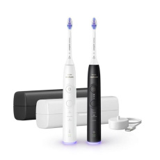 Philips Sonicare 6500 Gentle clean sada elektrických zubních kartáčků, 2 kusy, černá a bílá Philips Sonicare 6500 Gentle clean sada elektrických zubních kartáčků, 2 kusy, černá a bílá