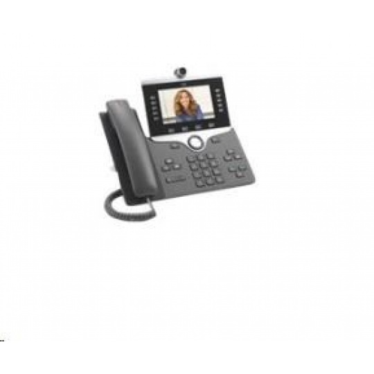 Cisco CP-8865-3PCC-K9=, VoIP telefon, 10line, 2x10/100/1000, 5" displej, Wi-Fi, kamera, Bluetooth, 2xUSB, PoE