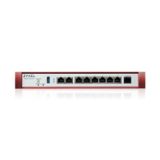 Zyxel USG FLEX200 HP Series, User-definable ports with 1*2.5G, 1*2.5G( PoE+) & 6*1G, 1*USB (device only)