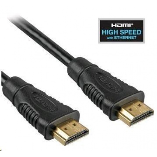 PREMIUMCORD Kabel HDMI 3m High Speed + Ethernet (v1.4), zlacené konektory