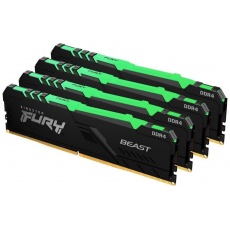 KINGSTON DIMM DDR4 64GB (Kit of 4) 3200MT/s CL16 1Gx8 FURY Beast RGB KINGSTON DIMM DDR4 64GB (Kit of 4) 3200MT/s CL16 1Gx8 FURY Beast RGB